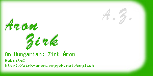 aron zirk business card